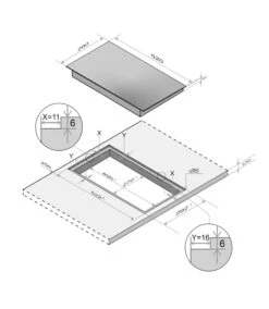 YUNA Glaskeramik-Doppelkochplatte Calor EBK2 DK, 9 Leistungsstufen -OUTSUNNY Verkäufe 8600368200 3664 4188 prod 004