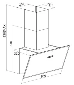 YUNA Dunstabzugshaube Schräghaube DUSICA, 60 Cm 5 YUNA Dunstabzugshaube Schräghaube DUSICA, 60 Cm -OUTSUNNY Verkäufe 8600368200 52 52 prod 003