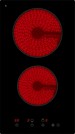 YUNA Doppelkochplatte CALOR EBK2, Glaskeramik, Touch Control