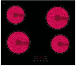 YUNA Glaskeramik-Kochfeld CALOR EBK4, Touch Control