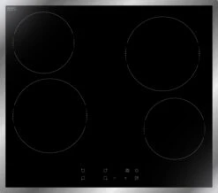 YUNA Glaskeramik-Kochfeld CALOR EBK4R, Mit Edelstahlrahmen, Touch Control